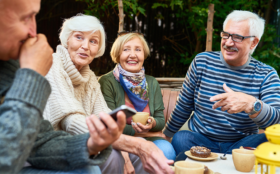 Happy elderly couple enjoying their retirement